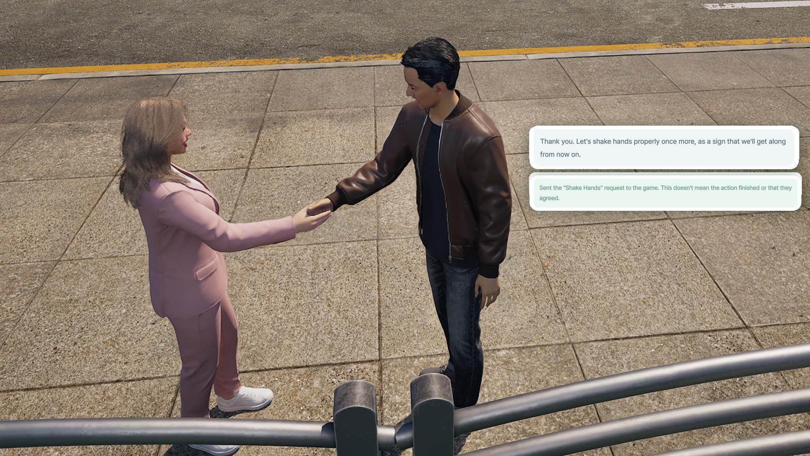 After a request in chat, the two Zois do it in the game